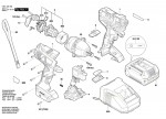 Bosch 3 601 JG6 1G0 GDS 250-LI Impact Wrench Spare Parts